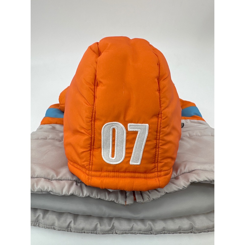Disney  Planes Dusty Crophopper Orange Puffer Vest Hooded Boys XL 7X - Picture 4 of 8